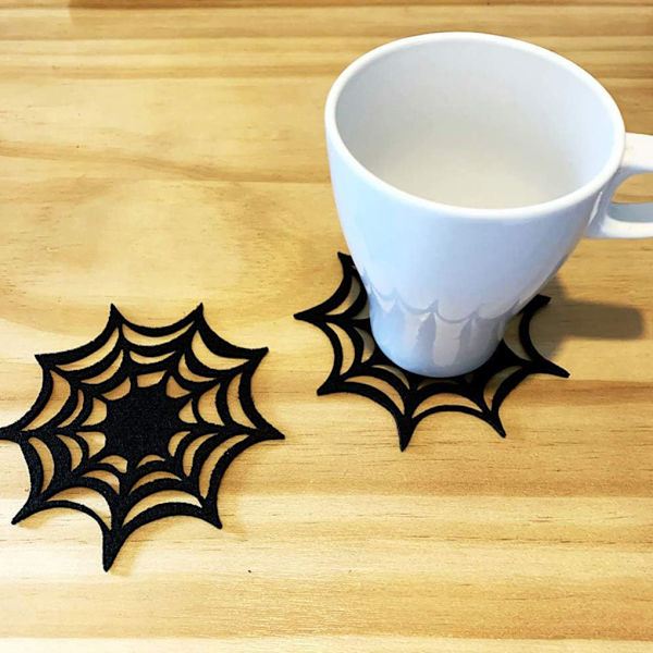 1/2/5 5 stycken Halloween Spider Web bordstabletter - Varmtålig och Black 1 Pc