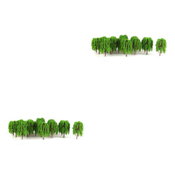 1/2/3 25 st Landskap Landskap Tåg Modell Willow Trees Skala 2PCS