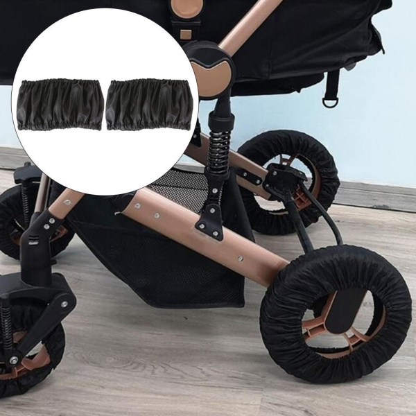 1/2/3/5 2 delar Barnvagn Cover Classic för Push Chair Black L 1Set