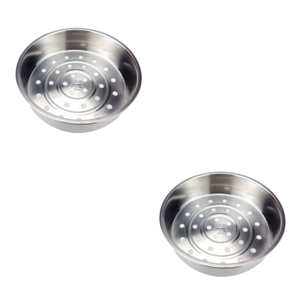1/2/3 Silver 304 rostfritt stål elektrisk riskokare ångkokare 304 Macropore 21cm 2PCS
