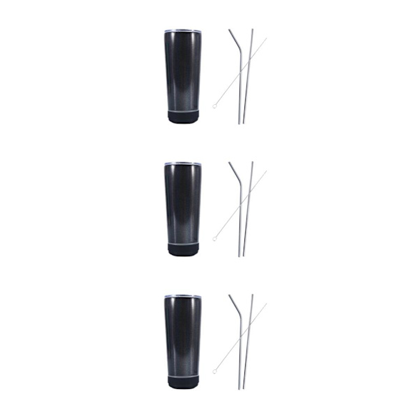 1/2/3 musiktumlare med Bluetooth högtalare Matklassad rostfri Black 2 3Set