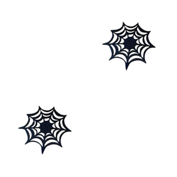 1/2/5 5 stycken Halloween Spider Web bordstabletter - Varmtålig och Black 2PCS