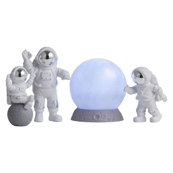 1/2/3/5 4st Astronautfigurer Set Heminredning Söt Sstronaut Silver White 1Set