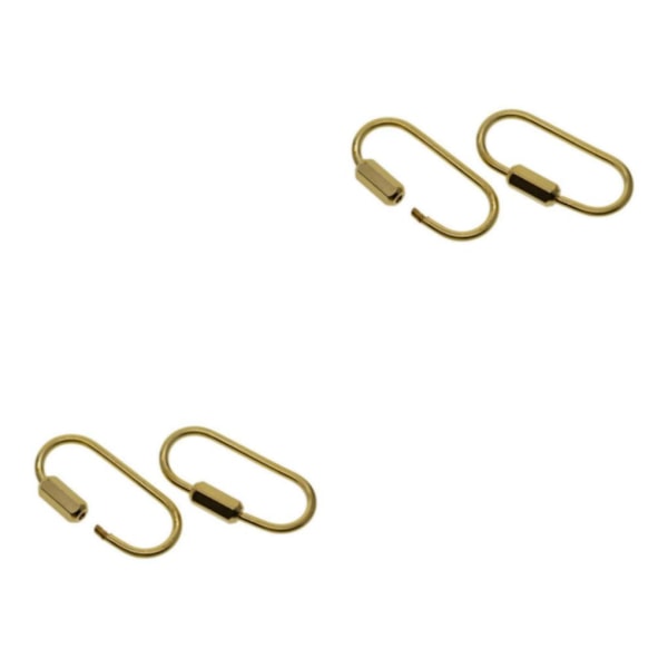 1/2/3 2/6 stycke mässing skruvlås Nyckelring Ring Creative Craft Bronze 2 Pcs 2Set