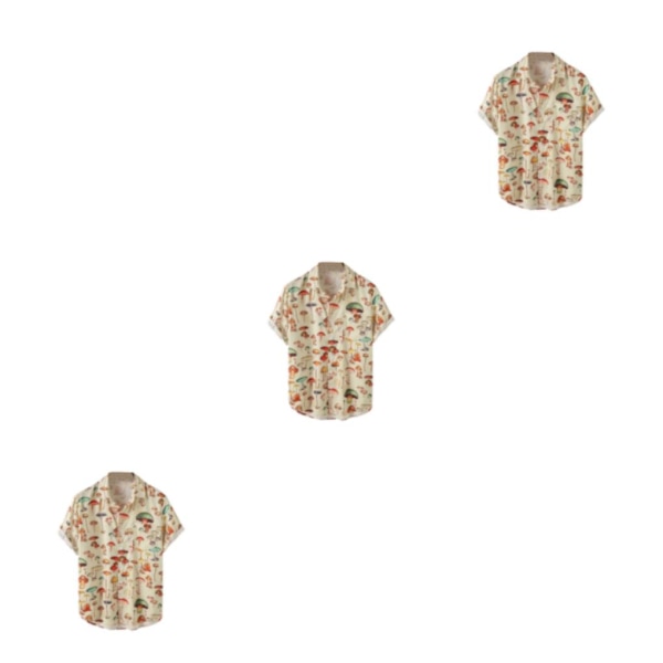 1/2/3 Fahionable och eleganta män Hawaiian hirt För sommarstranden XL 3Set