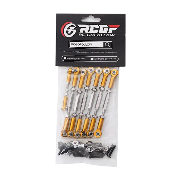 7st 1/10 Set Aluminiumlegering hjulbas Rc Orange
