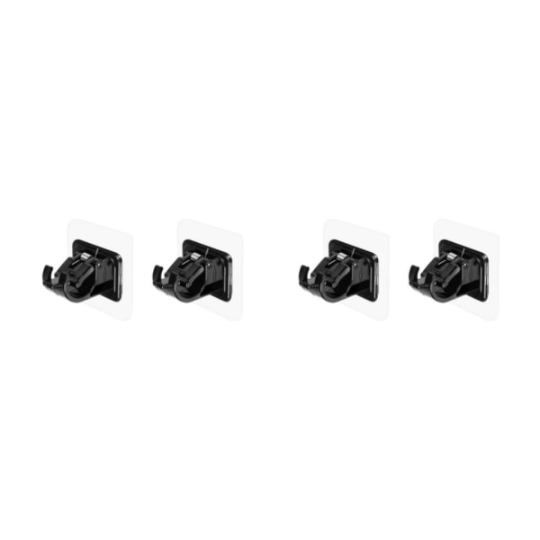 2/3/5 Kök självhäftande fönstergardinstång Clip Handduksstänger Black 2pcs 2PCS