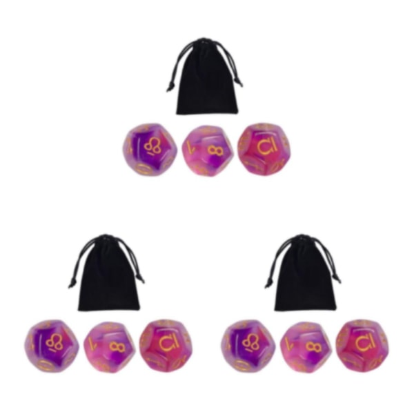 1/2/3/5 3st Akryl Astrologiska Tärningar Konstellationstärningar för Style G 3Set