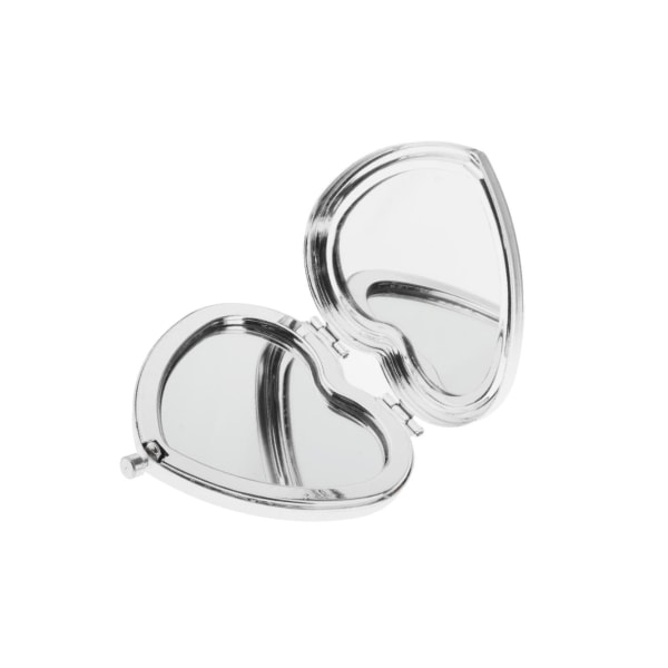 1/2/3/5 Heart Travel hopfällbar spegel Makeup Kosmetisk förstoring Silver 65 x 15 x 65mm 1Set