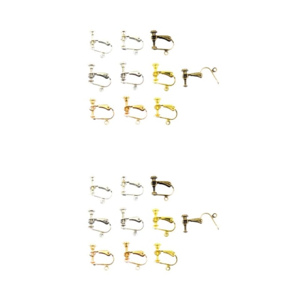 1/2 10 stycken Clip-on örhängekonverterare med Easy Open Loop för 2Set