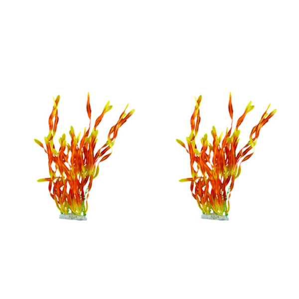 1/2 Fishtank Artificiell vattenväxt dekorativa simuleringsväxter Red 2PCS