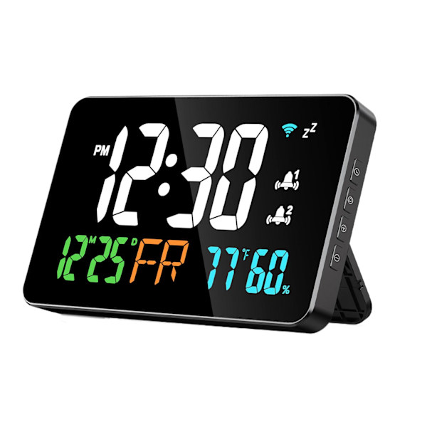 Elektronisk väckarklocka bord med justerbar ljusstyrka digital white light