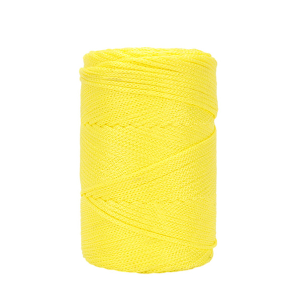 Polyester Premium ihåliga stickade virkgarn för DIY Home bright yellow