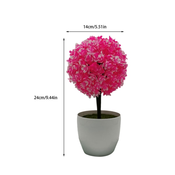 1/2 bred tillämpning konstgjord växt för ett mångsidigt hem pink 1 Pc