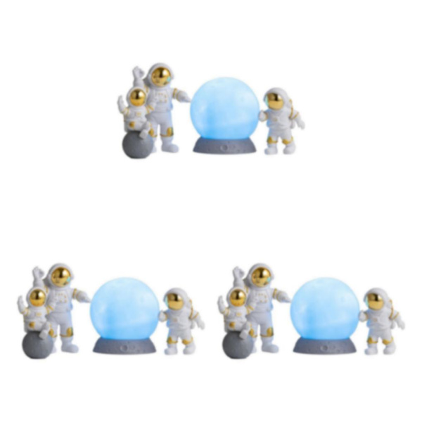 1/2/3/5 4st Astronautfigurer Set Heminredning Söt Sstronaut Gold Blue 3Set