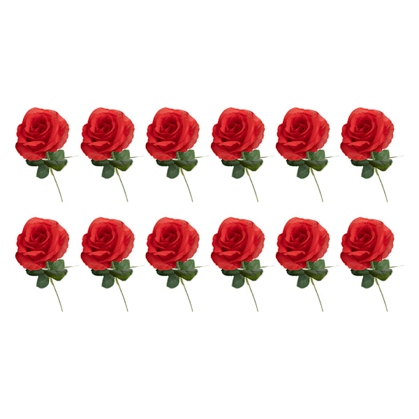 12 st Plast fantastiska konstgjorda rosor Långvarig Faux Rose