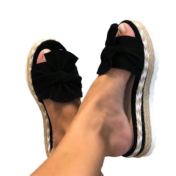 1/2 Kvinnors Plattform Skor Sommar Skor Sandal Fritidssandaler Black 40 1 Pc