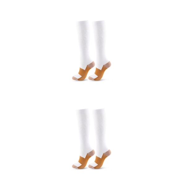 1/2/3/5 1 par Sports Crew Strumpa Jogging Träning Mid-tube strumpor Type 2 White XXL 2PCS