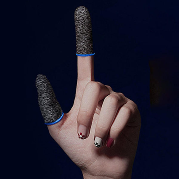 1/2/3/5 Telefon Mobilspel Finger Sleeve För Tummen Handskar Blue 45x25mm 1Set