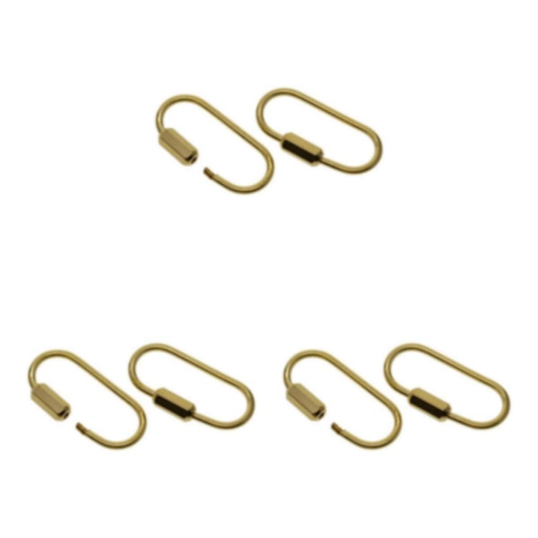 1/2/3 2/6 stycke mässing skruvlås Nyckelring Ring Creative Craft Bronze 2 Pcs 3Set