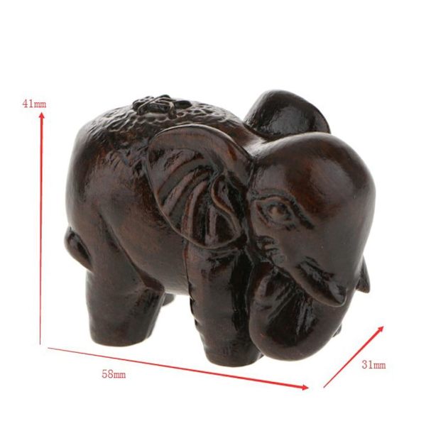 1/2/3/5 Trä Buddha Staty Staty Indien Staty Craft Ornament Elephant 1Set