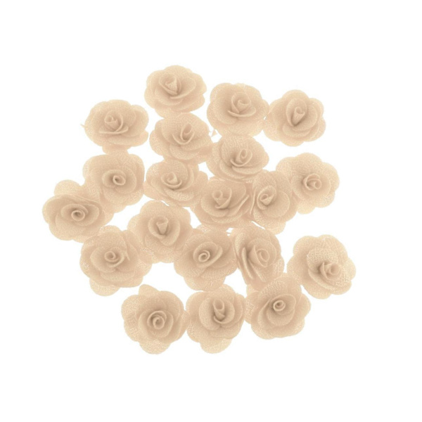 1/3/5 20 stycken Silk Rose Flower Head Bud DIY Craft Bröllop Beige 4cm 5Set