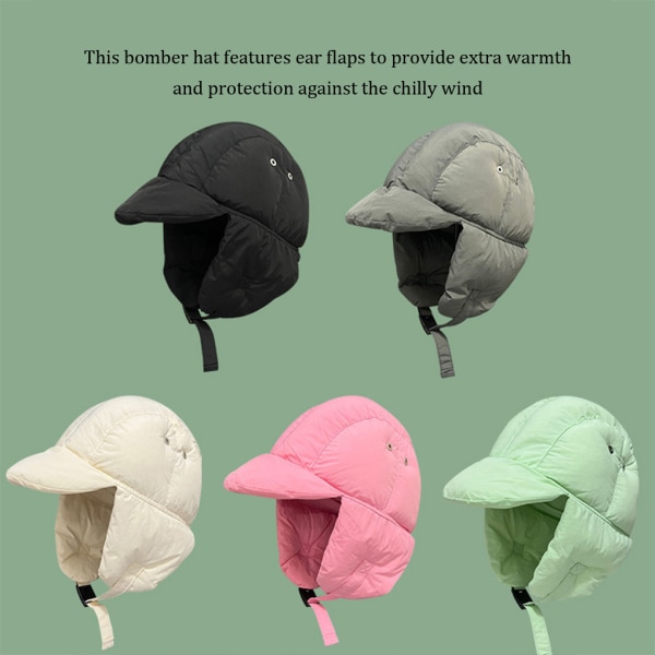 Multifunktionell Vinter Warm Bomber Hat för Unisex vistelse green