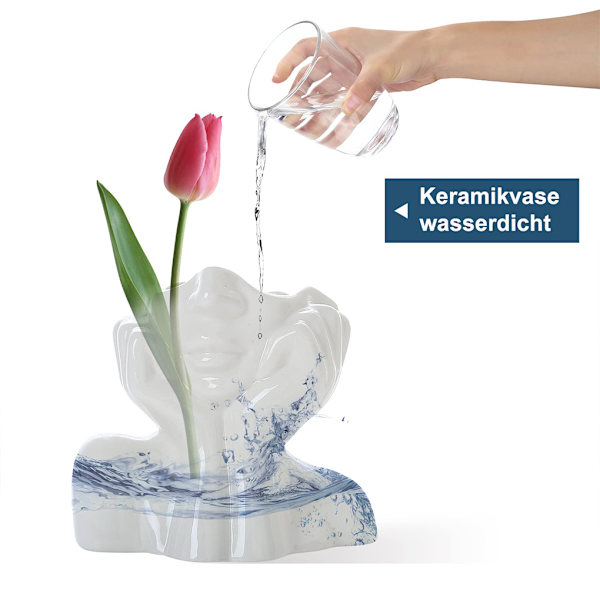 Konstnärlig keramisk blomvas för elegant och mångsidigt bord Small