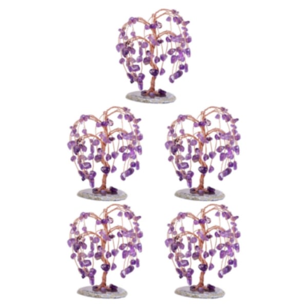 1/2/3/5 Crystals Money Tree Prosperity and Beauty to Space amethyst 5PCS