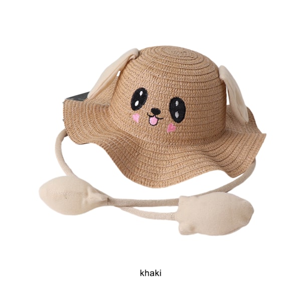 1/2/3 giftfri och andas snygg strandhatt för barn khaki （52-54cm） 1 Pc