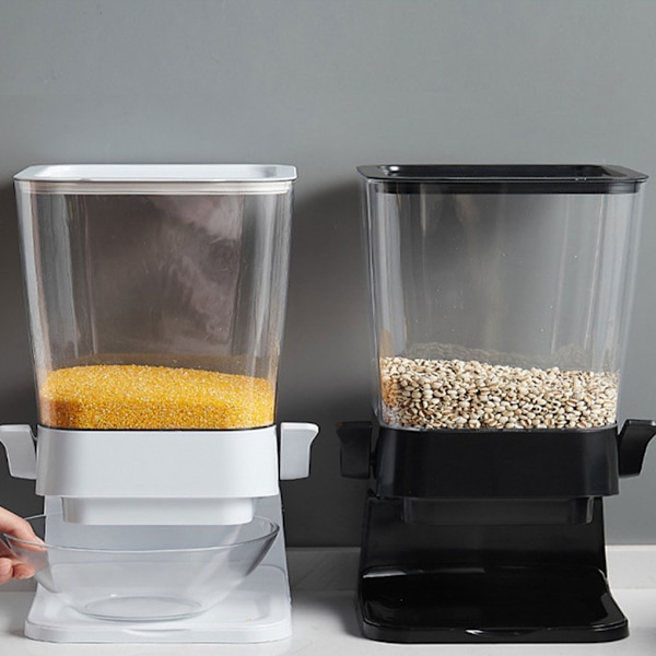 ABS Easy Access Cereal Dispenser förseglad förvaring för torrfoder Black 5 L