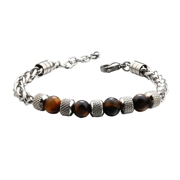 1/2/3/5 mångsidigt beaded kedja armband med fashionabla accenter tiger's-eye 1Set