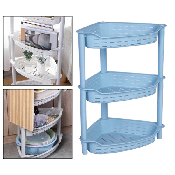 1/2/3 badrumsförvaring Fristående 3 lager för kontor blue small 1 Pc