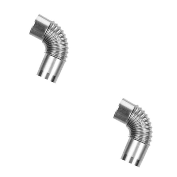 1/2 Bärbar Kamin Rör Rökgas Skorsten Avgasrör för camping Elbow 13cmx6.1cm 2PCS