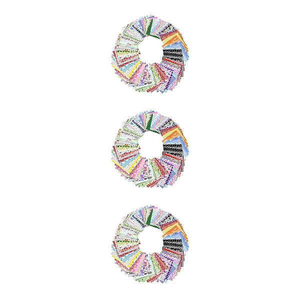 1/2/3/5 100 st bomullsquilttyg förskuret färgglatt tyg 100 pcs 10x10cm 3PCS