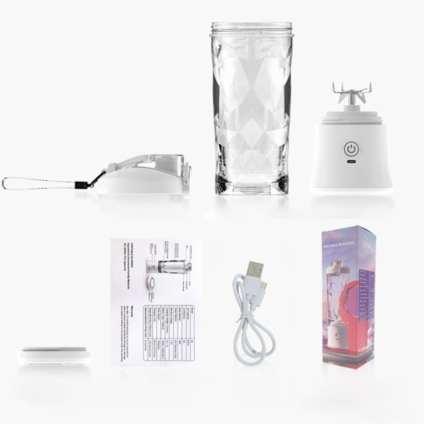 USB laddning Bärbar Juicer 600ml Multifunktionell med hög kapacitet black