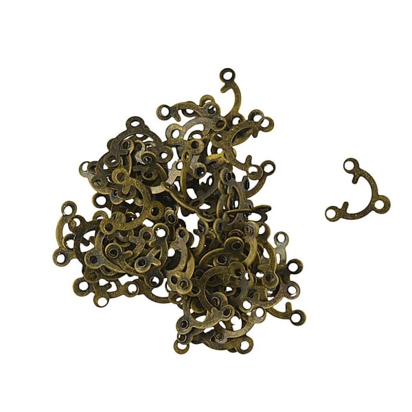 2/3/5 Filigree För Triangel 3 håls Connector Joiner Smycken DIY Vintage Bronze 5Set