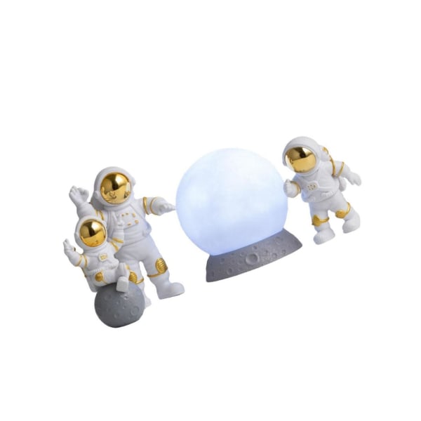 1/2/3/5 4st Astronautfigurer Set Heminredning Söt Sstronaut Gold White 1Set