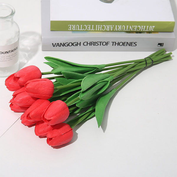 1/2/3 10påse Simulerade tulpaner Ljusa och charmiga blommor för champagne 1 Pc