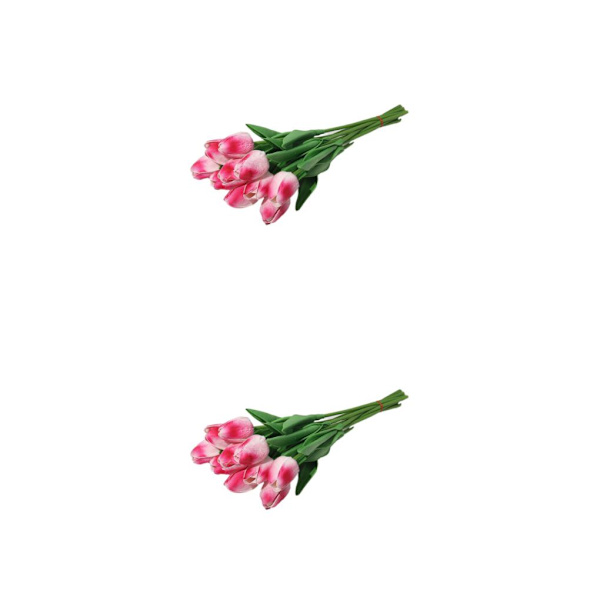 1/2/3 10påse Simulerade tulpaner Ljusa och charmiga blommor för roseo 2PCS