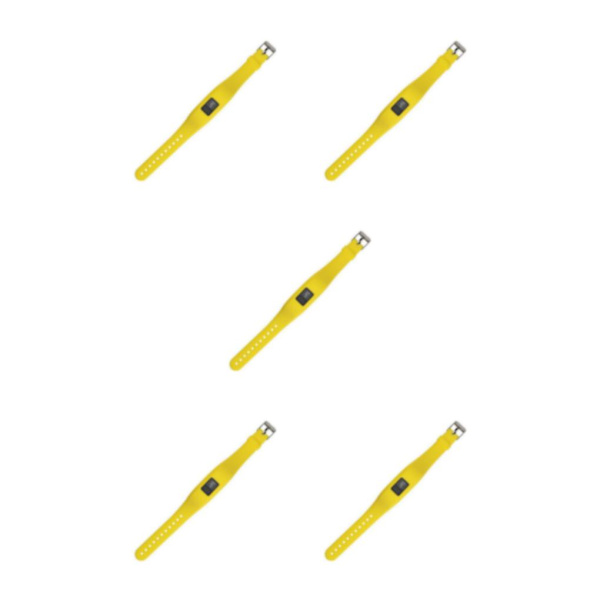 1/2/5 Justerbart Silikon Armbandsspänne för För Garmin Yellow 240*15mm 5Set