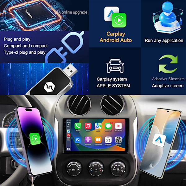 Wireless Car Play Android Car Adapter Android Auto Box Adapter