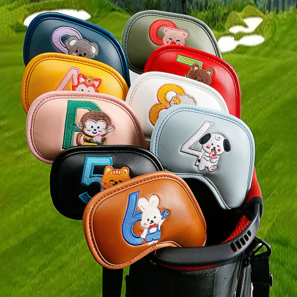 1/2 9st För Golf Iron Headcover Set För Golf Club Head Cover Multicolor 1 Pc