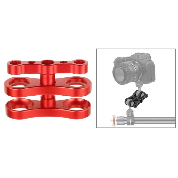 1/2/3 Aluminium Standard 1 Ball Clamp för undervattensdykning red 2.76 x 1.77 Inch 1Set