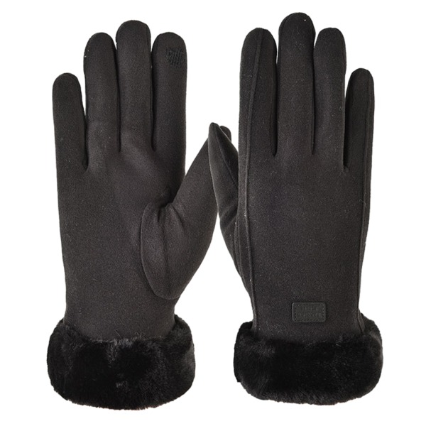 Kvinnor Vintervarma handskar med pekskärm Håll dig varm och Black
