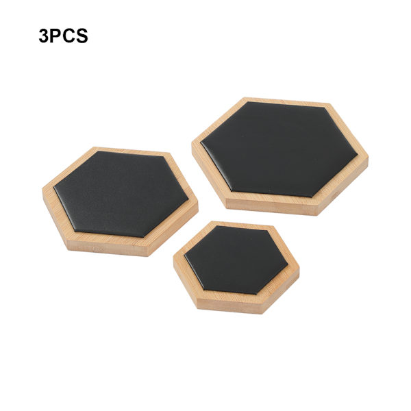 1/2/3 3pack/lot Utsökt Craft Hexagon Armband Display bricka Black 1Set