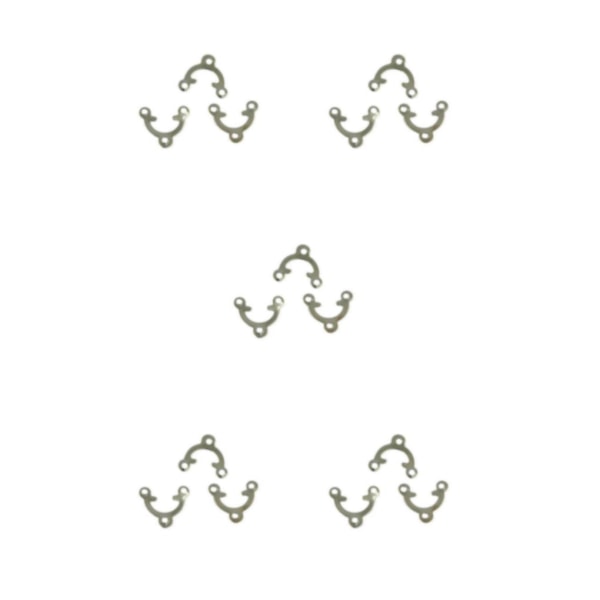 2/3/5 Filigree För Triangel 3 håls Connector Joiner Smycken DIY White K 5Set