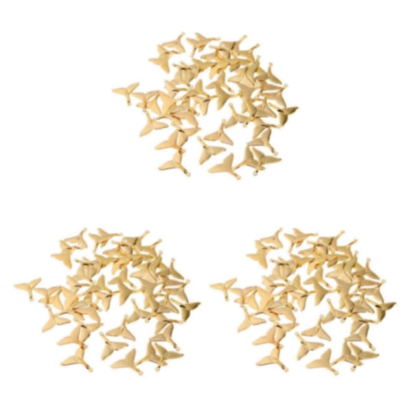 1/2/3/5 50 stycken Havsdjur svanshänge fynd pärlhantverk Gold 3x2.8cm 3Set