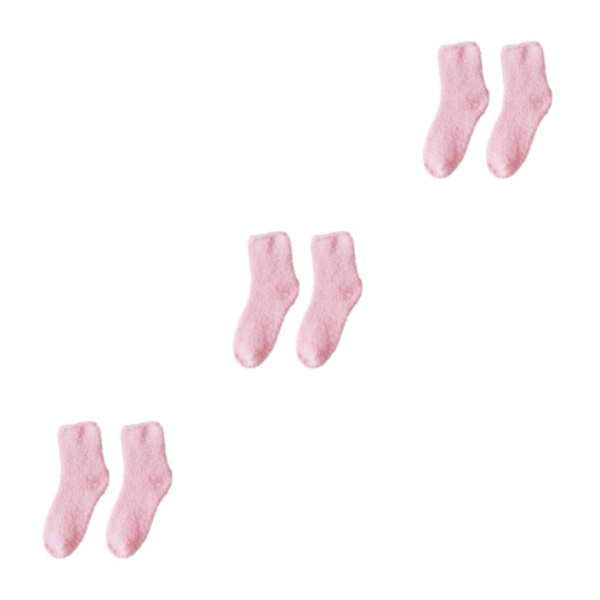 1/2/3/5 10 stycken extra tjocka och elastiska mjuka strumpor Pink 3PCS