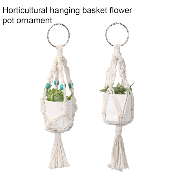 1/2/3 2st Air Plant Holder Handvävande Hängande Planterkruka 2 bead styles 35cm 1 Pc